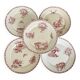 Set 5 plates Terre de Fer flat Badonviller stamped F.T model screen