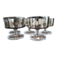 Lot de 5 coupes à champagne vintage Luminarc modèle Suède buvant en verre fumé