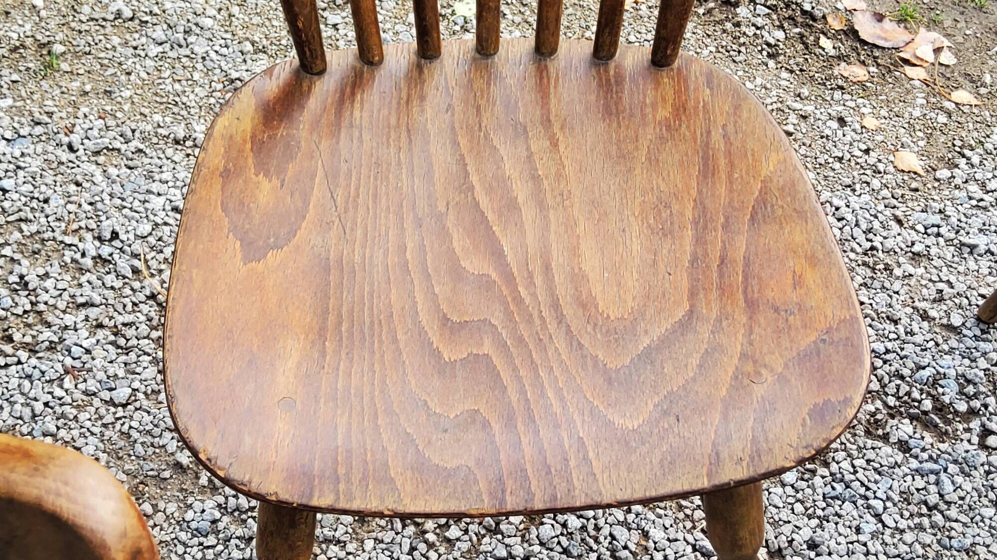 Set de 6 chaises de bistrot Baumann vintage des années 60