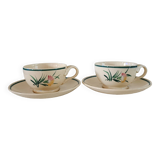 2 Gien tea cups and saucers