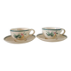 2 Gien tea cups and saucers
