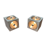 Swiss model 5703 cube table lamps, mid-century space age modern by E.R. Nele for Temde, 1960s, set of 2.