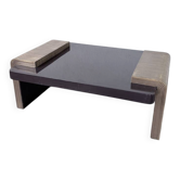 Art Deco coffee table in lacquer and brass