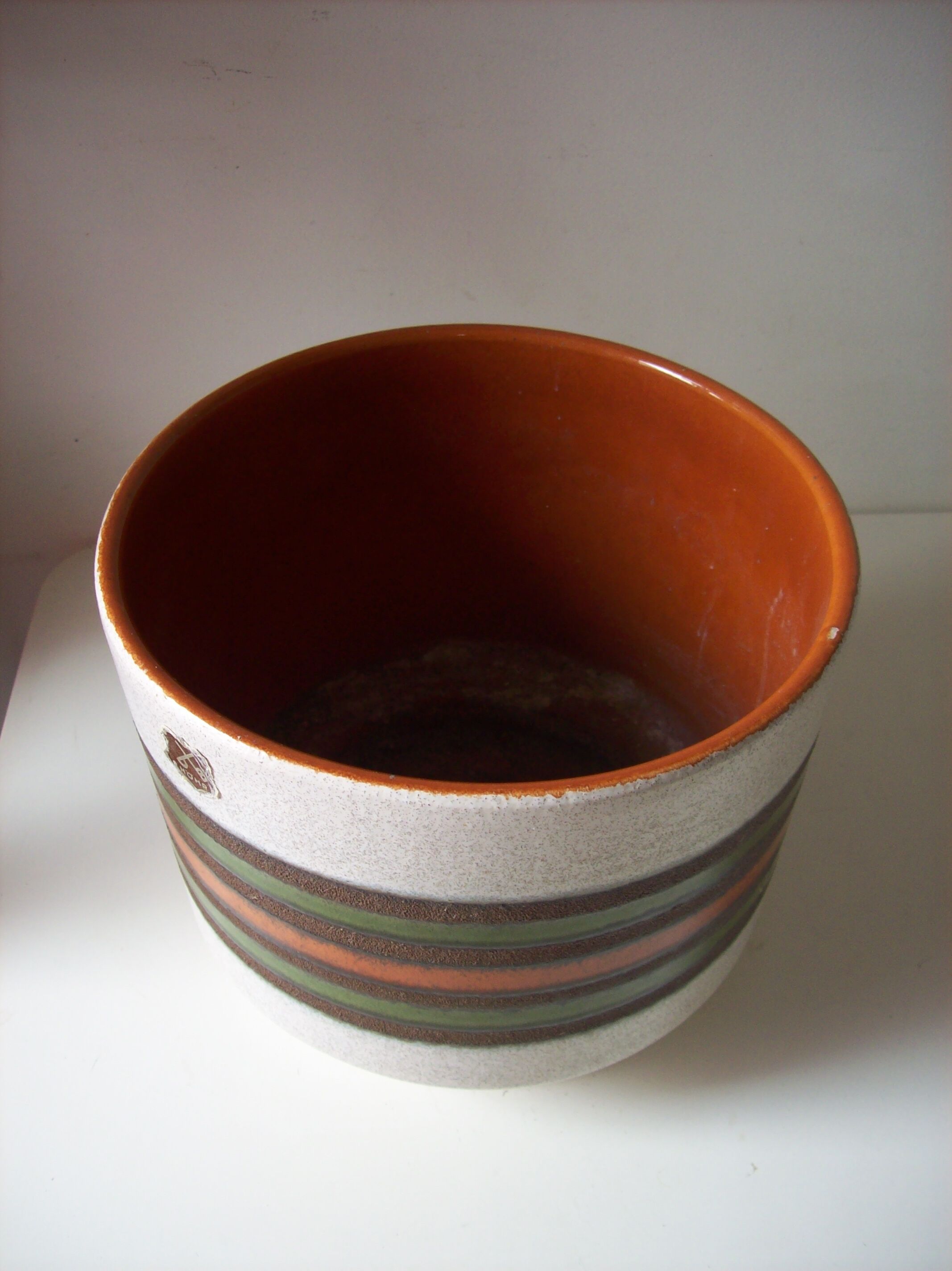 Cache pot vintage en céramique