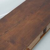 Table basse rustique en châtaignier de style campagnard espagnol du XIXe siècle