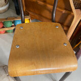 Children's school chair in wood and metal