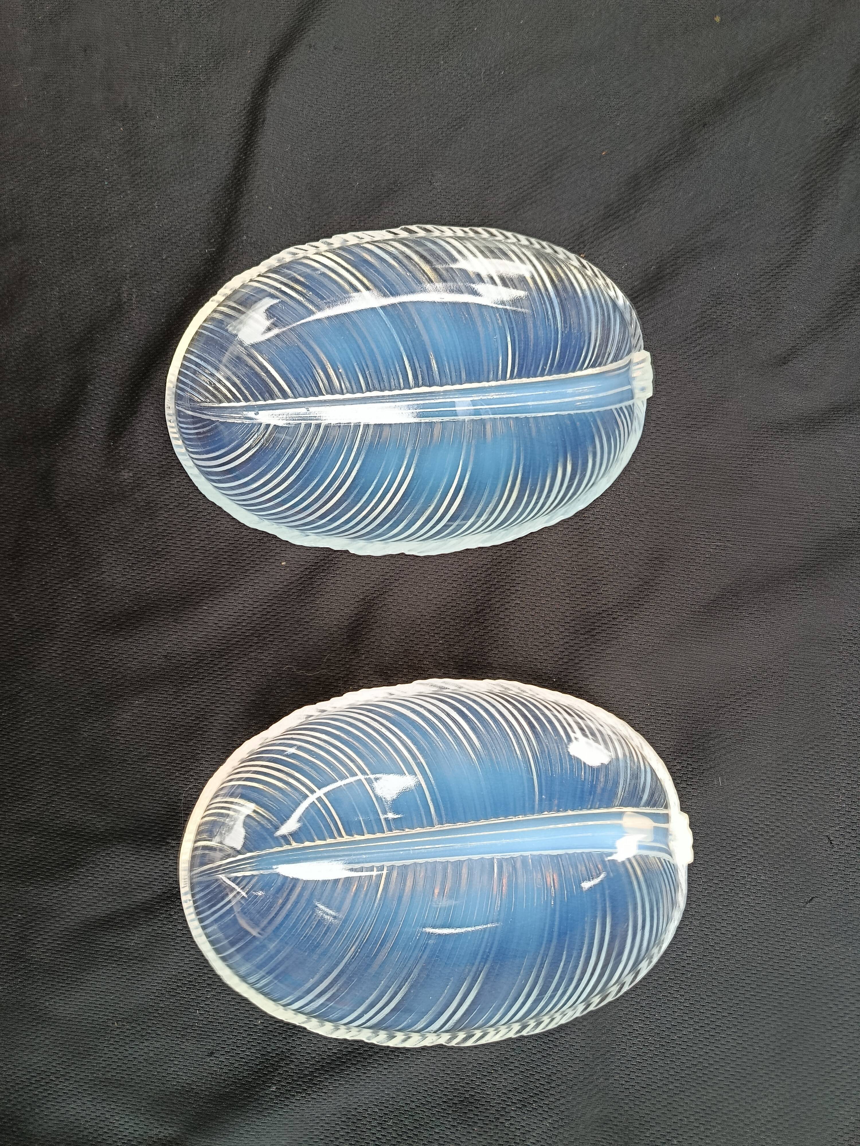 2 opalescent Tiffany pocket vases