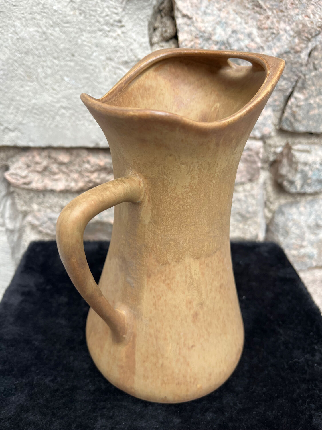 Antique flamed stoneware jug