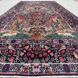 Ancient Persian carpet, Kirman Laver, circa 1880
