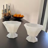 2 Opalines / Milk glass bowls