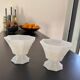 2 Opalines / Coupelles en verre de lait