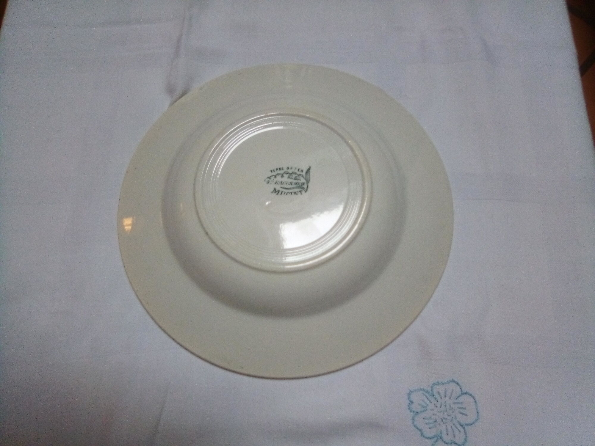 Set de 5 assiettes creuses Terre de Fer Muguet  St Amandinoise
