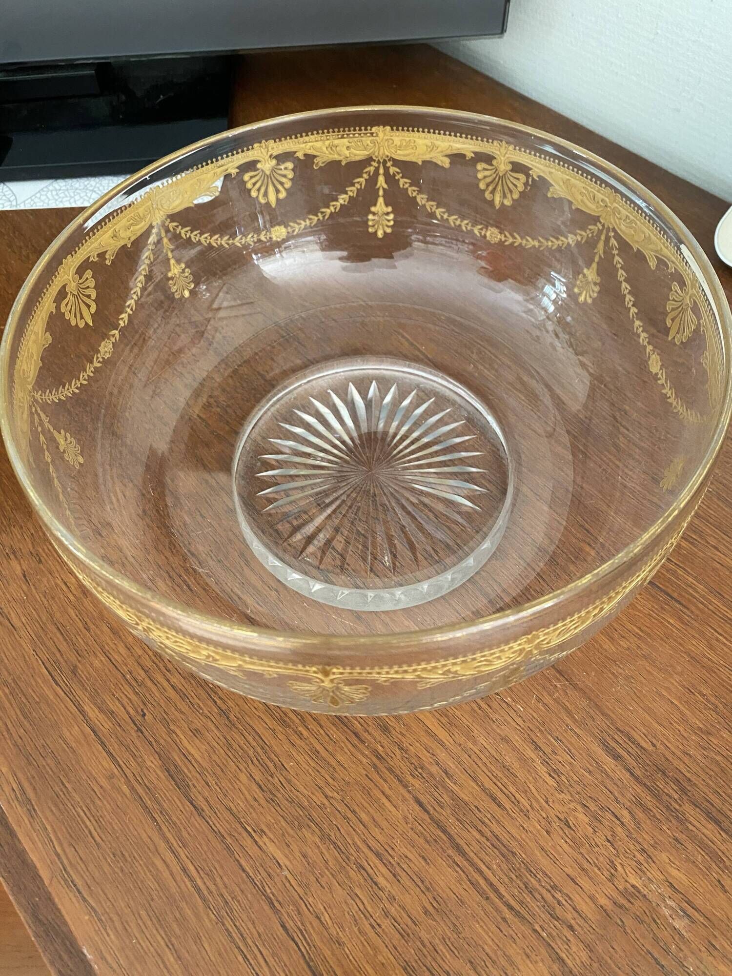 Crystal salad bowl