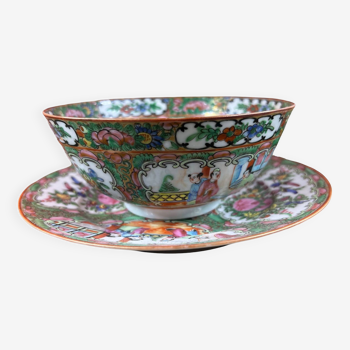 Bol tasse avec assiette chinoise 1960