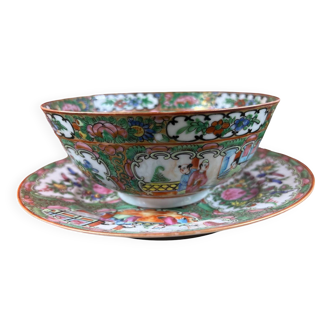 Bowl cup with Chinese plate 1960