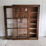 Old glass bookcase