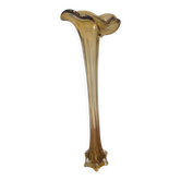 Large soliflore vase "Swung Vase" vintage amber 50 cm – Blown glass MCM