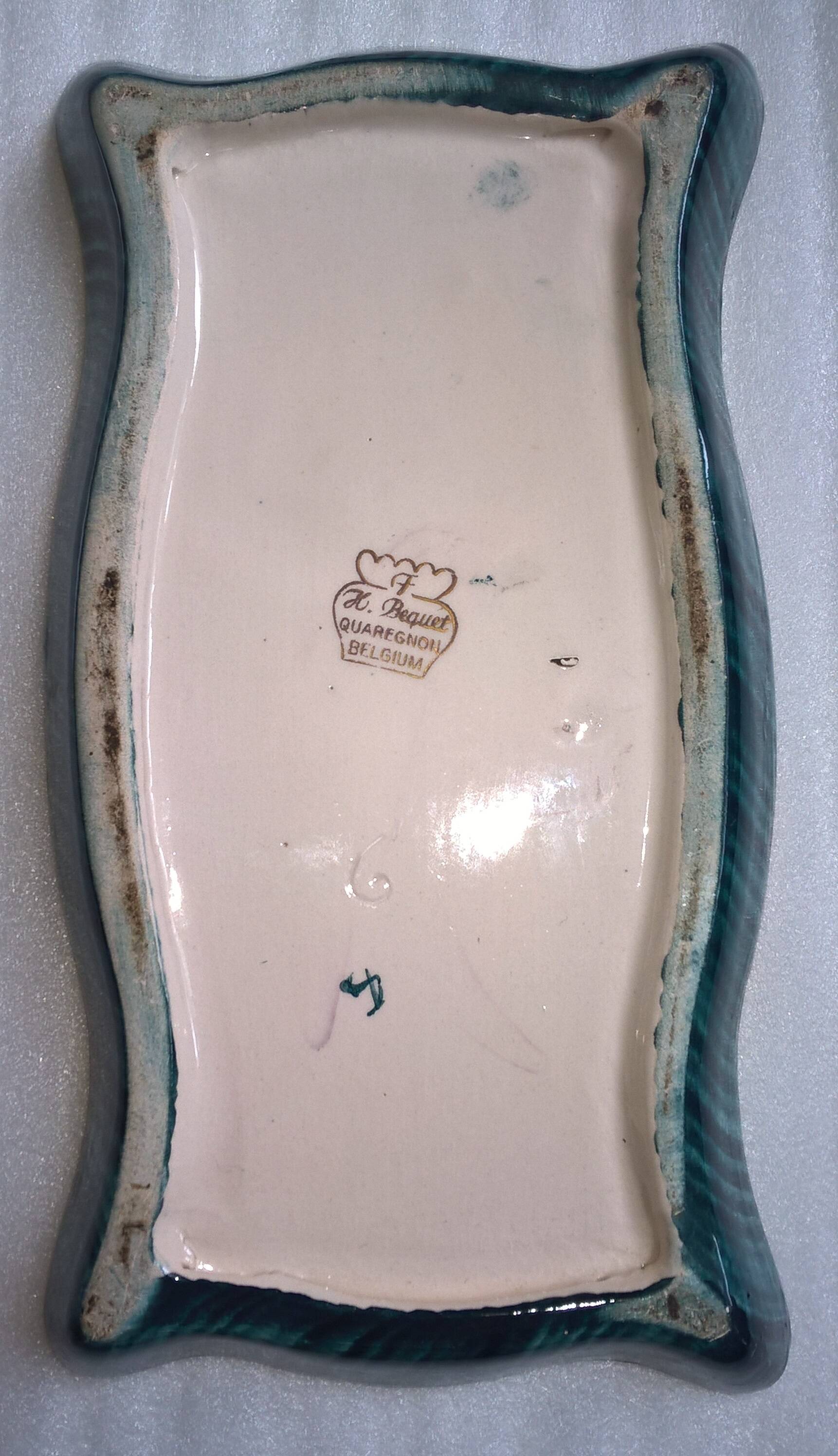 Dish bowl empty pocket hubert bequet quaregnon belgium art deco vintage