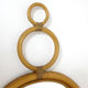Round bamboo mirror from the 70s - 32x52cm