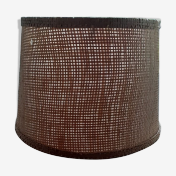 Woven straw lampshade