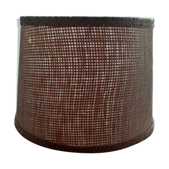 Woven straw lampshade