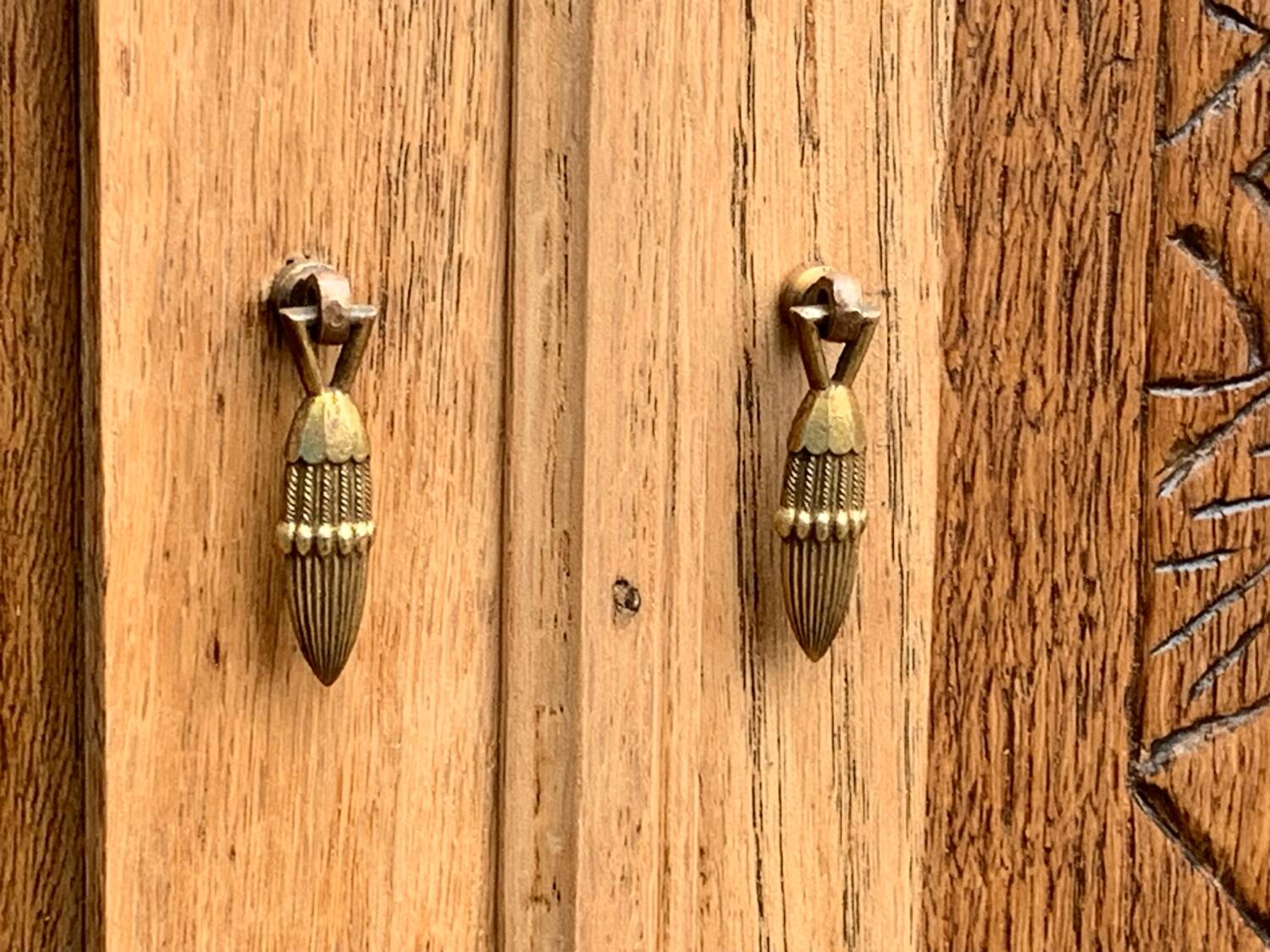 Parisian art deco sideboard in raw oak 1930