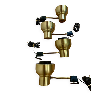 Set of 4 modular wall lights Scandinavian design 1950.