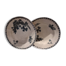 2 hollow iron earthenware plates