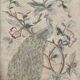 Antique fireplace screen in tapestry and mahogany