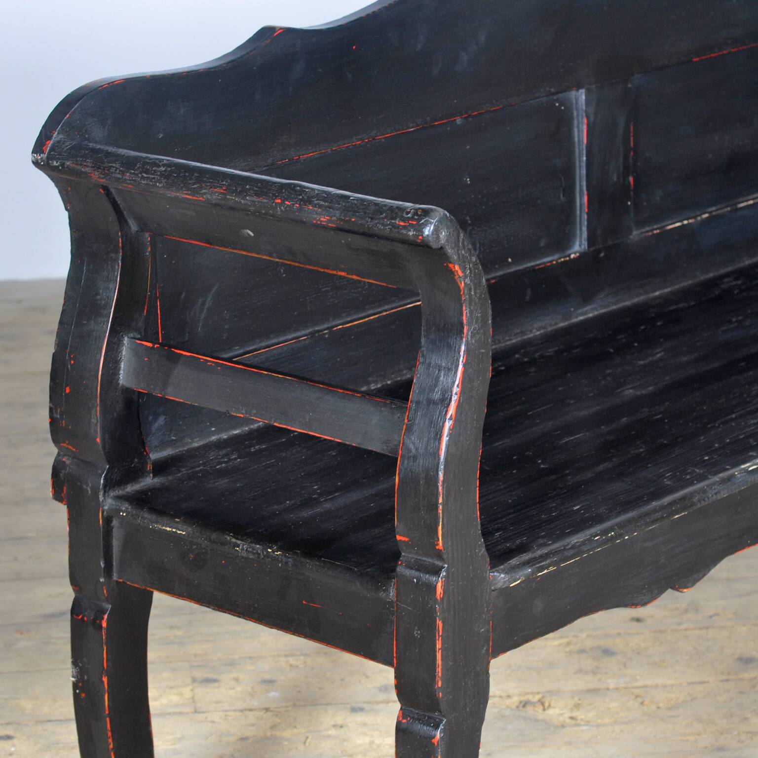 Antique pine bench, 1900s