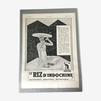 Vintage advertising to frame Indochina rice
