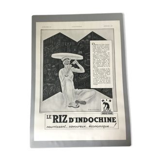 Vintage advertising to frame Indochina rice