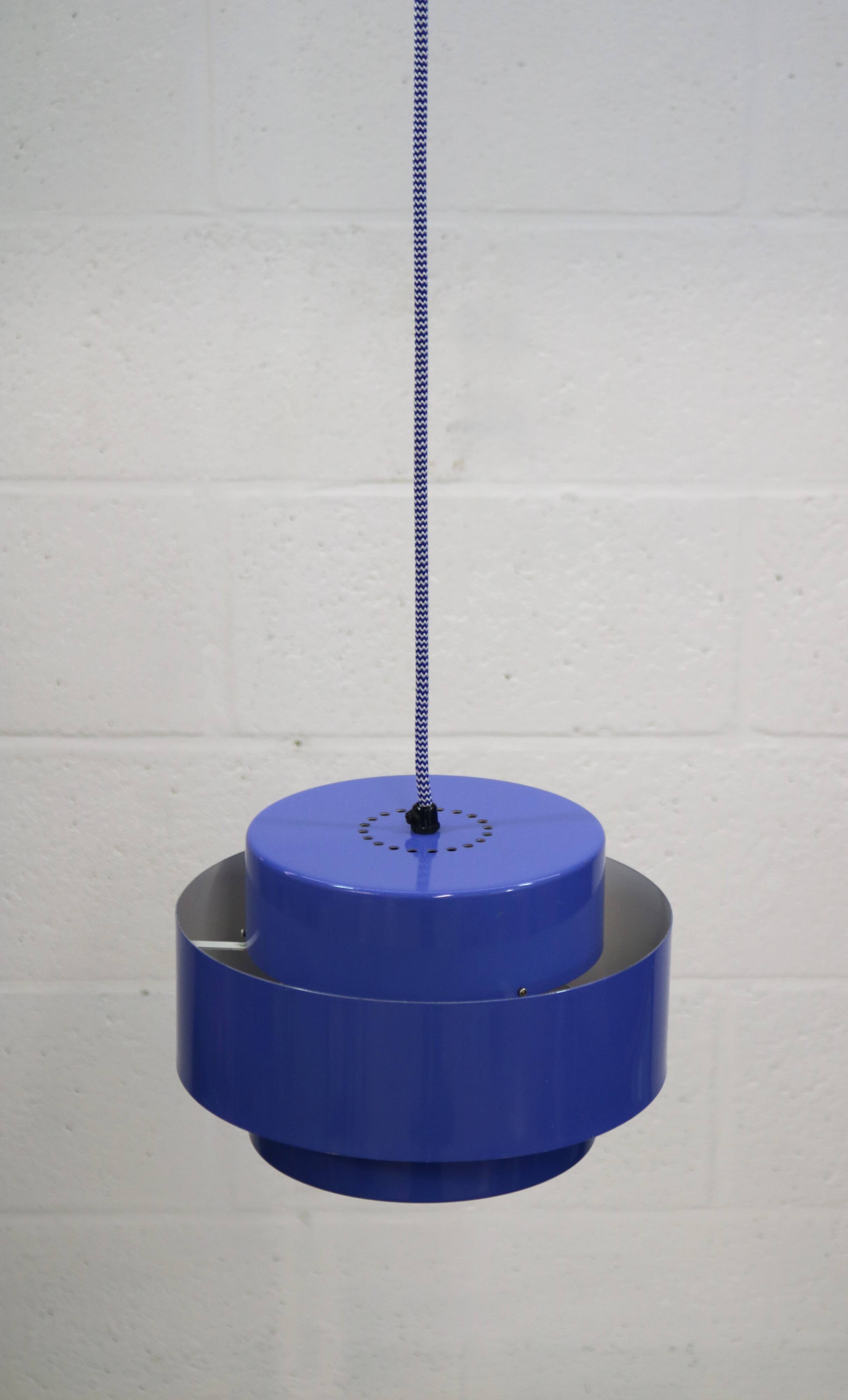 Iconic blue Jo Hammerborg vintage lamp | Fog & Morup | Model Juno