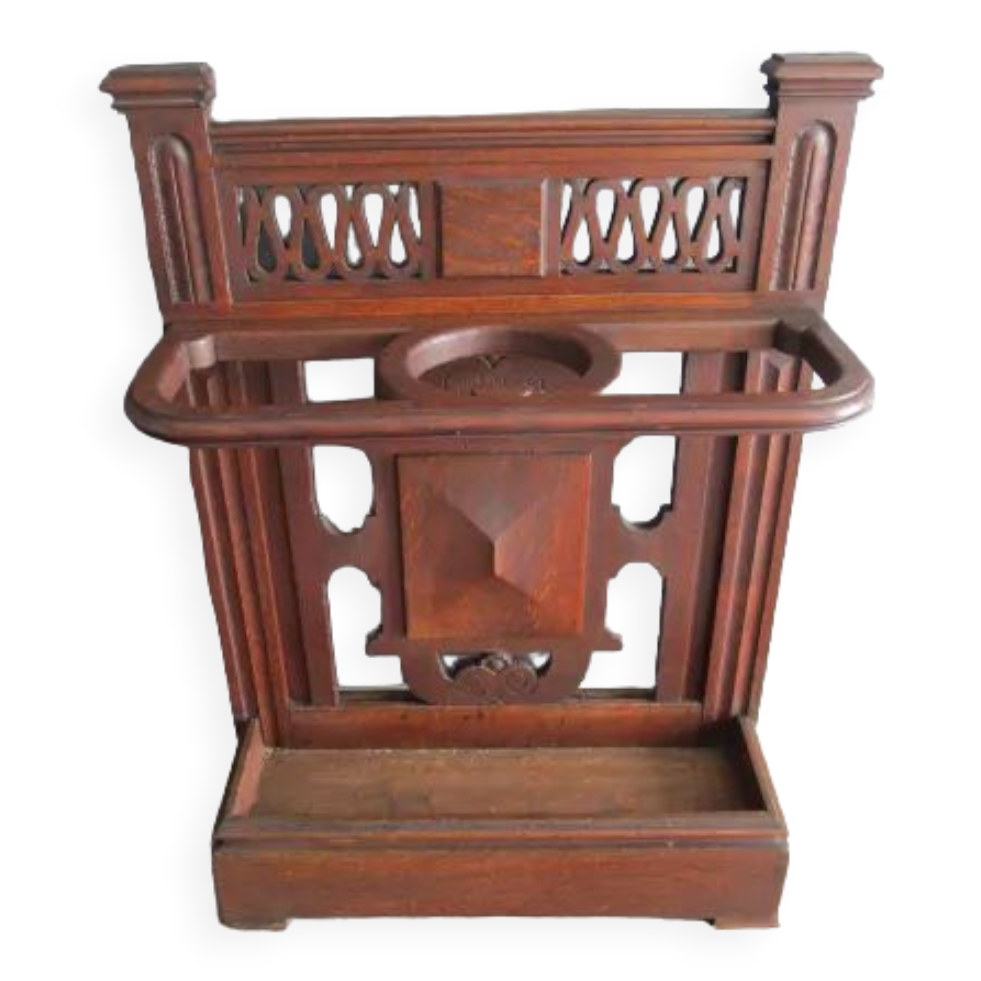 Porte-parapluies ancien en chêne