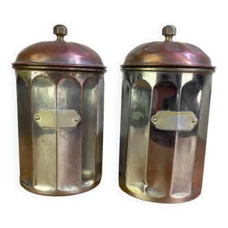 Pair of tin boxes