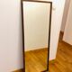 Rectangular Scandinavian mirror in teak 125 cm x 49 cm