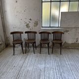 Set of 4 wooden bistro chairs