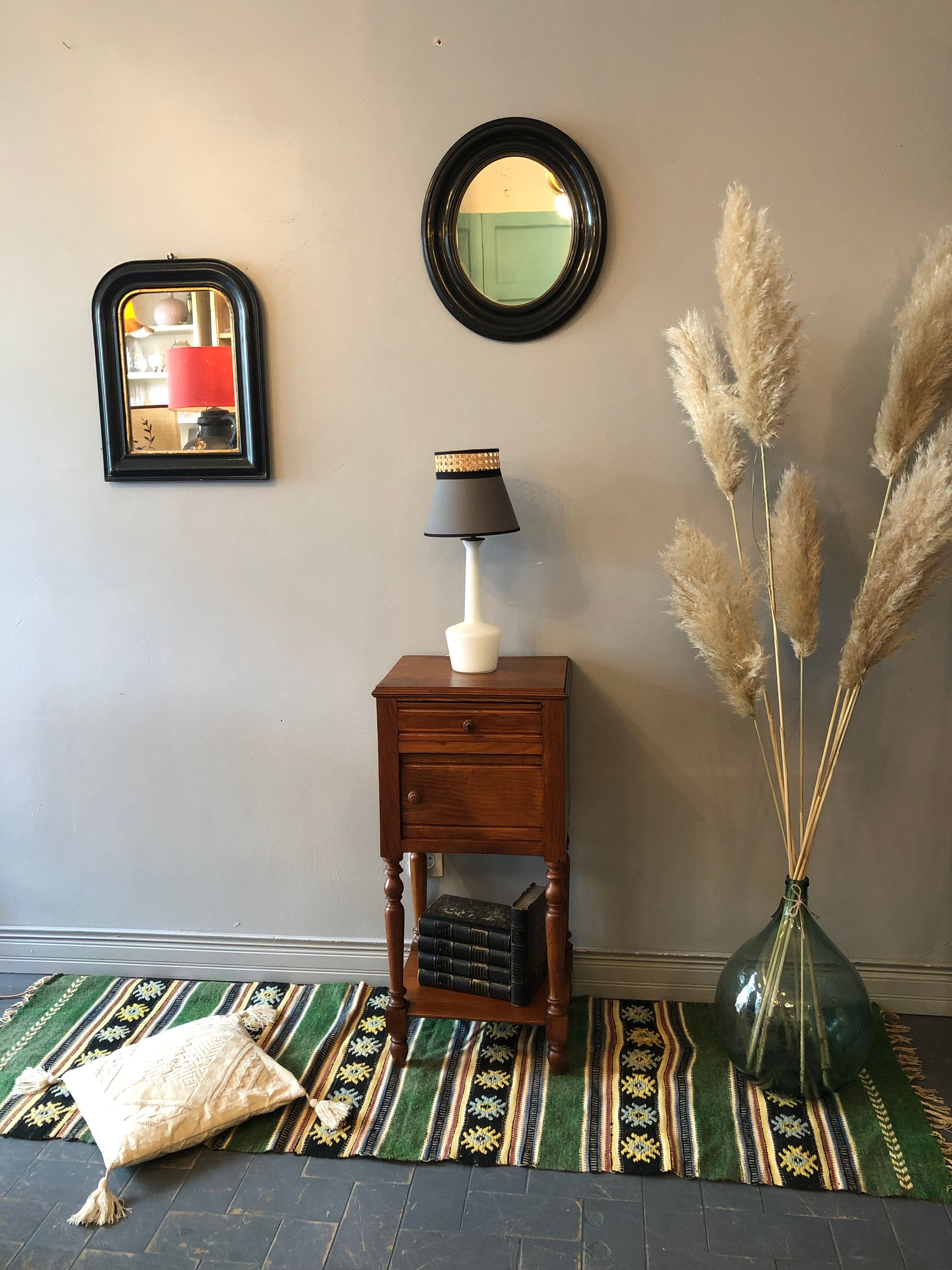 Old oak bedside table