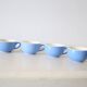 Ensemble de 4 tasses bleue et beige Villeroy et Boch vintage