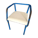 Blue metal child chair