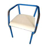 Blue metal child chair