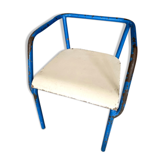 Fauteuil enfant métal bleue