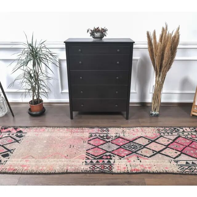 1960s Vintage Turkish Hand-Knotted Herki Runner