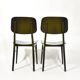 Pair of vintage dining chairs in black