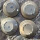 Set of 4 dessert plates in Gien ironstone, fleurette model.