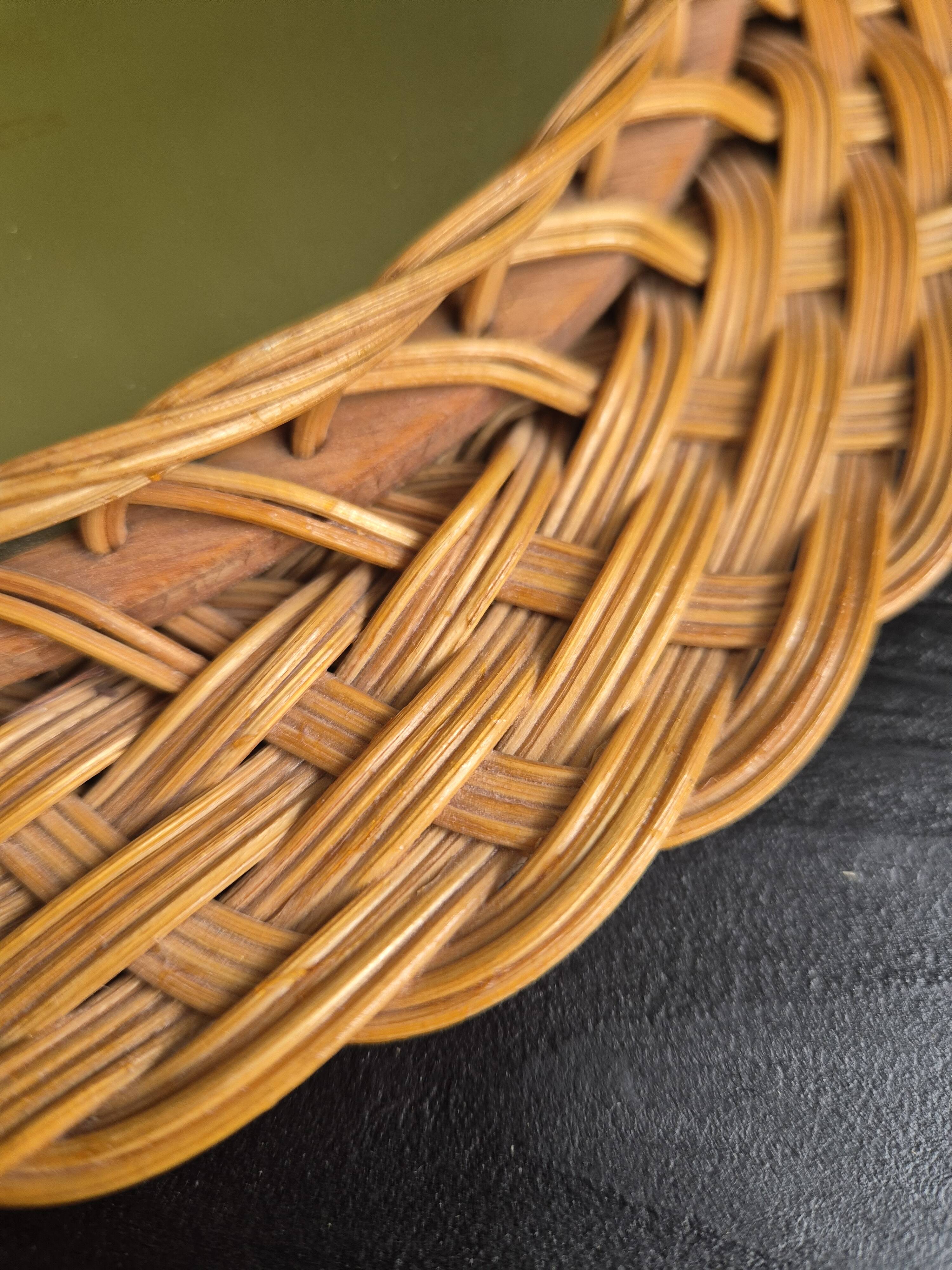 Rattan mirror