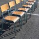 Set of school chairs by Mullca