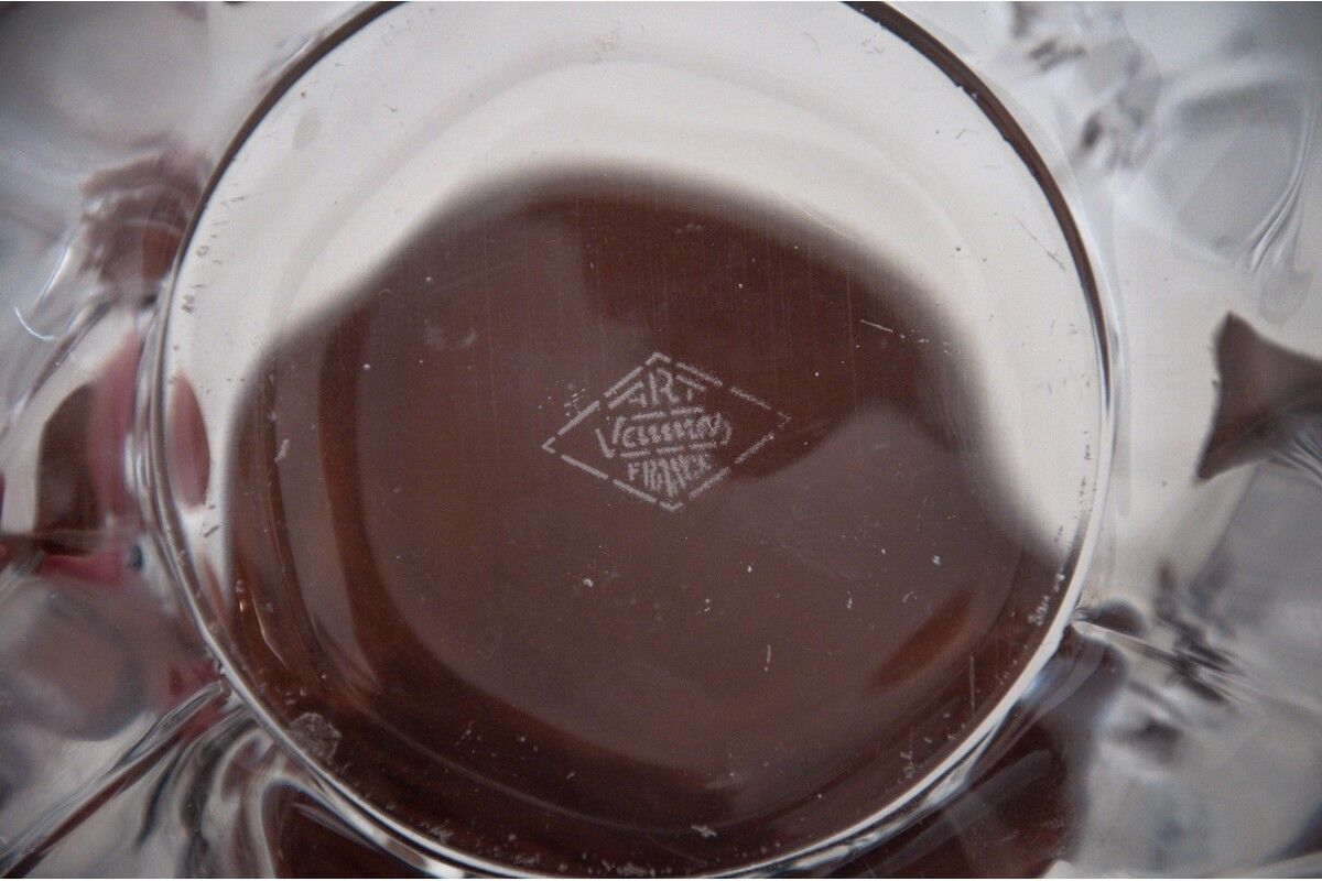 Platter artistic glass, 1970s