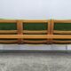 Danish Freestanding Teak Sofa in Green Corduroy, 1970s