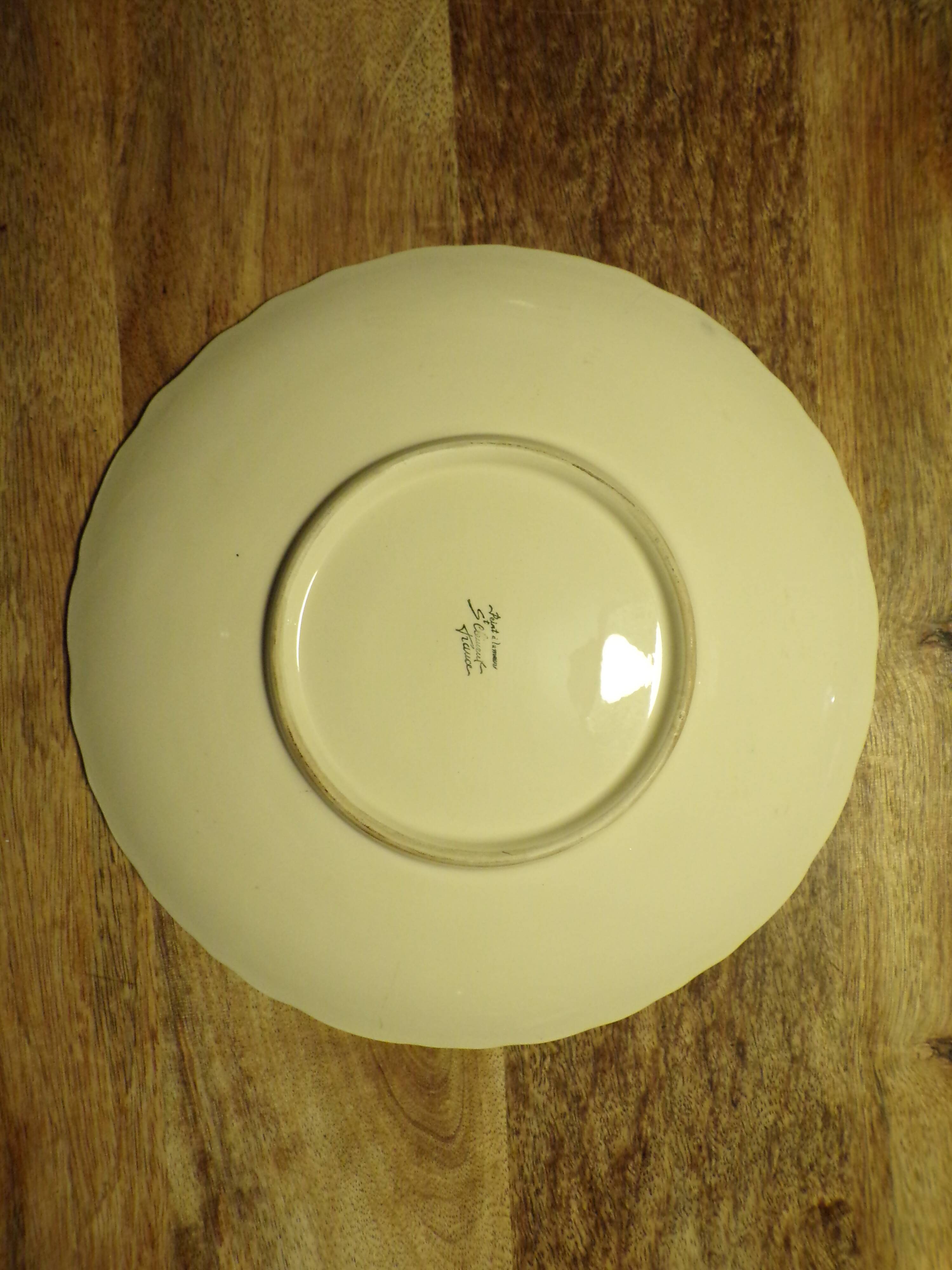 St Clément Barbotine dish with fruit decoration